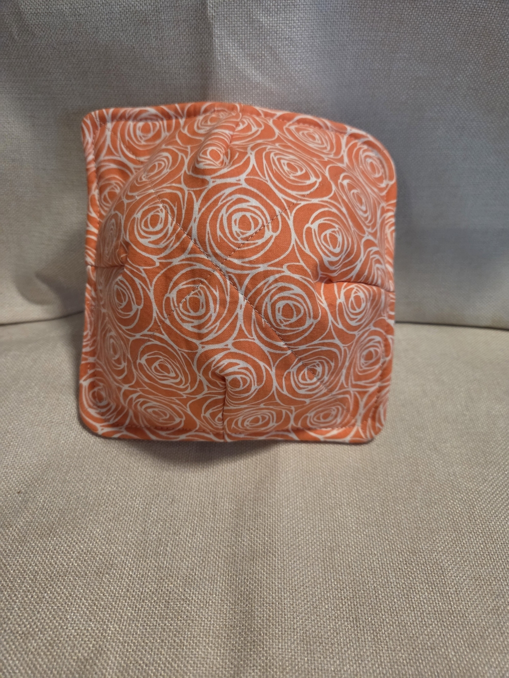 Orange Floral Bowl Cozies Set Of 2